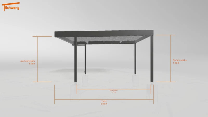 #DE Schweng Flachdachcarport C600 (ID 85pvyd) #MTG