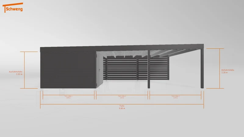 #DE Schweng Flachdachcarport C600+ (ID 9wv3n3) #MTG