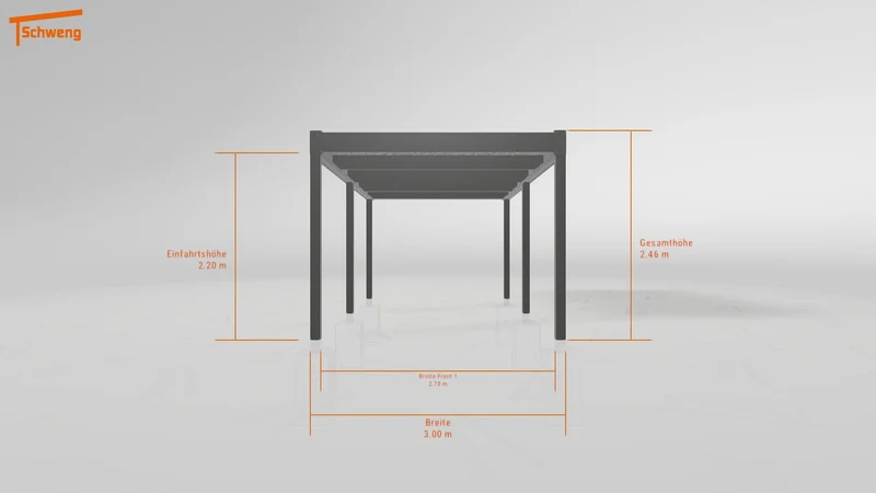 #DE Schweng Flachdachcarport C600 (ID w3xvw7)