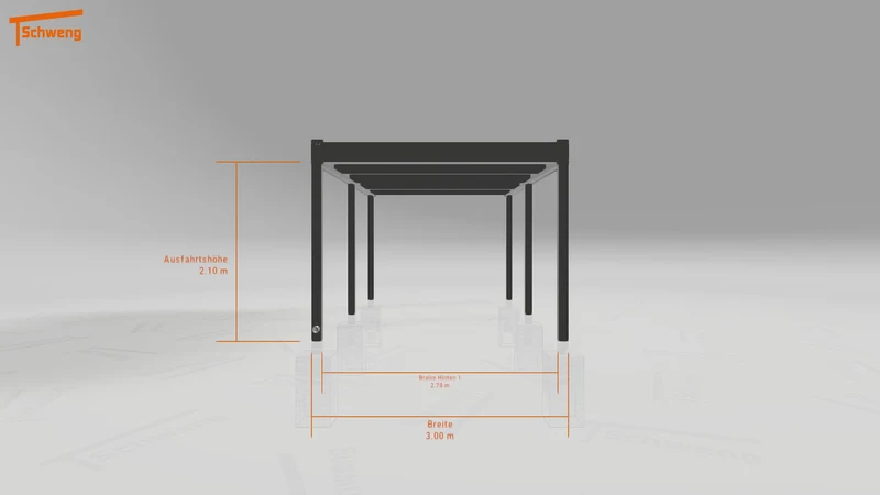 #DE Schweng Flachdachcarport C600 (ID w3xvw7)