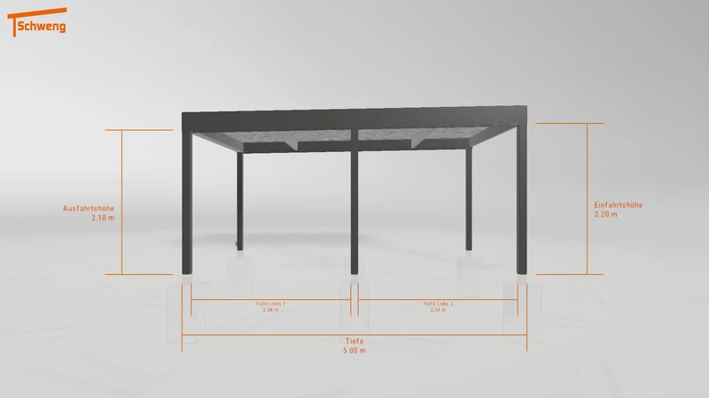 #DE Schweng Flachdachcarport C600 (ID w3xvw7)