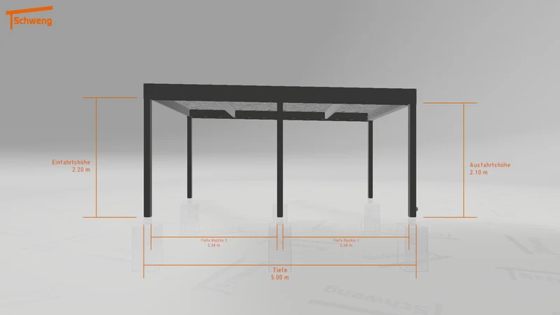 #DE Schweng Flachdachcarport C600 (ID w3xvw7)