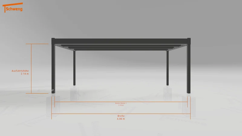 #DE Schweng Flachdachcarport C600 (ID 9wv2m8)