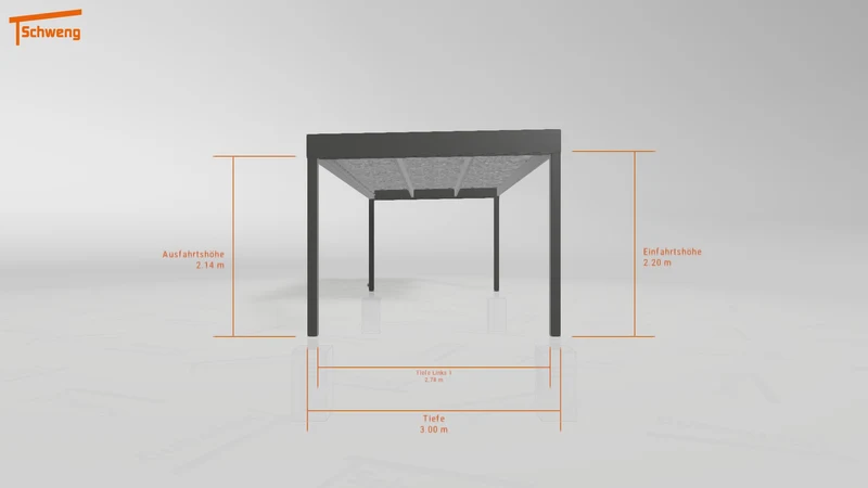 #DE Schweng Flachdachcarport C600 (ID 9wv2m8)