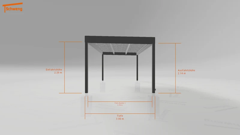 #DE Schweng Flachdachcarport C600 (ID 9wv2m8)