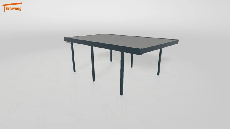 #DE Schweng Flachdachcarport C600 (ID qdvbkk)