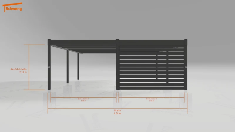 #DE Schweng Flachdachcarport C600+ (ID 9wv2j5) #MTG