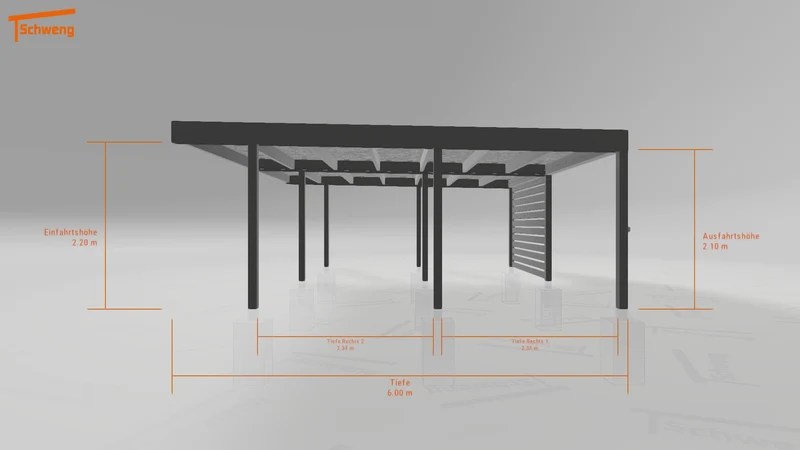 #DE Schweng Flachdachcarport C600+ (ID 9wv2j5) #MTG