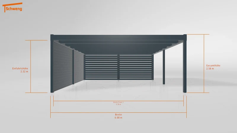 #DE Schweng Flachdachcarport C600 (ID 9wv23q) #MTG
