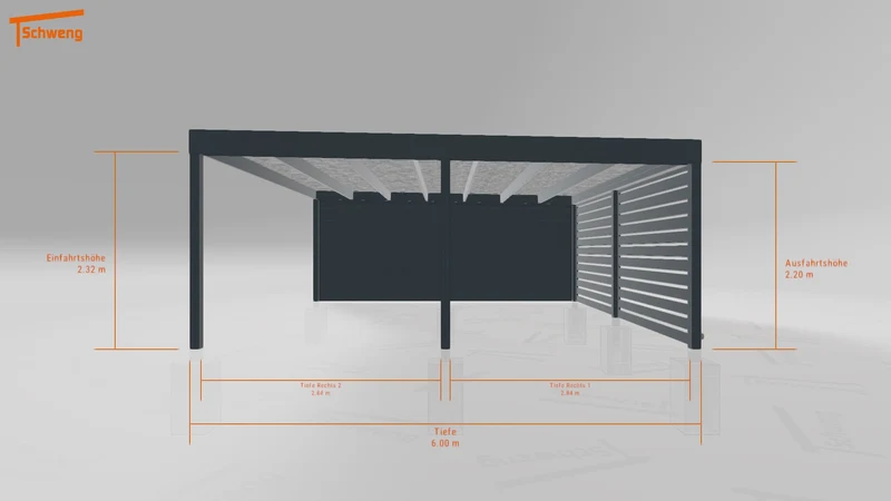 #DE Schweng Flachdachcarport C600 (ID 9wv23q) #MTG