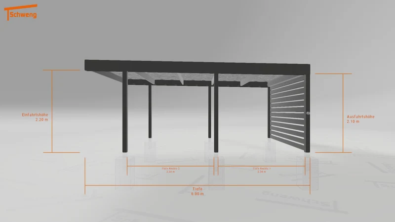 #DE Schweng Flachdachcarport C600 (ID 85pqp2) #MTG