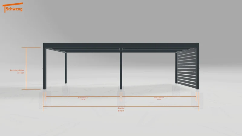 #DE Schweng Flachdachcarport C600 (ID dvnkb2)