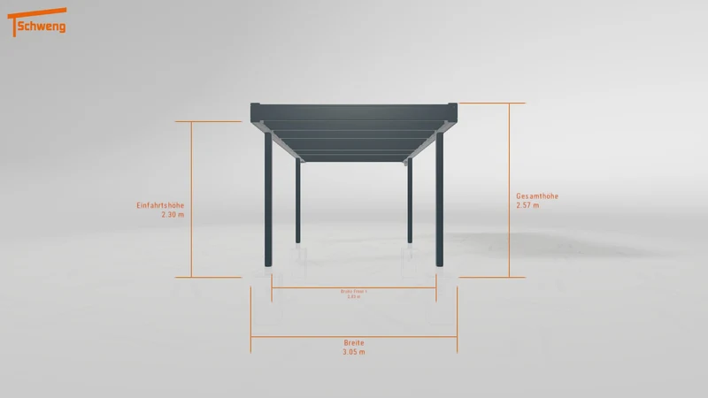 #DE Schweng Flachdachcarport C600+ (ID 42wy4v)