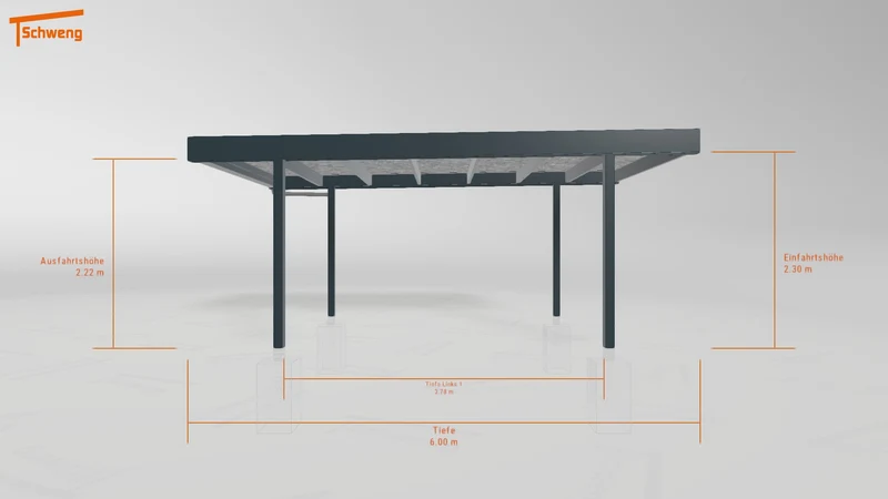 #DE Schweng Flachdachcarport C600+ (ID 42wy4v)