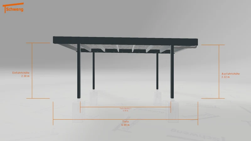 #DE Schweng Flachdachcarport C600+ (ID 42wy4v)