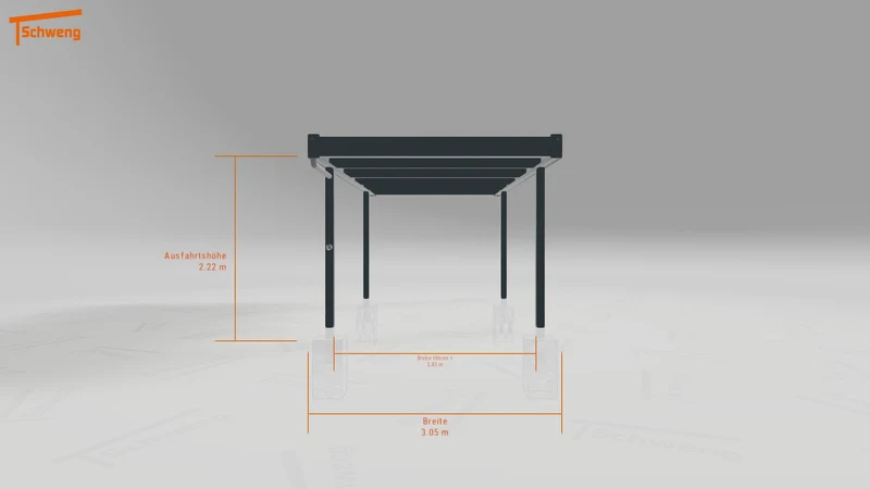#DE Schweng Flachdachcarport C600 (ID mj2wdw)