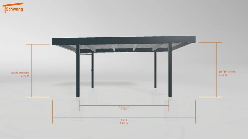 #DE Schweng Flachdachcarport C600 (ID mj2wdw)