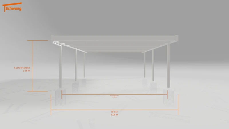 #DE Schweng Flachdachcarport C600 (ID rjndqz)