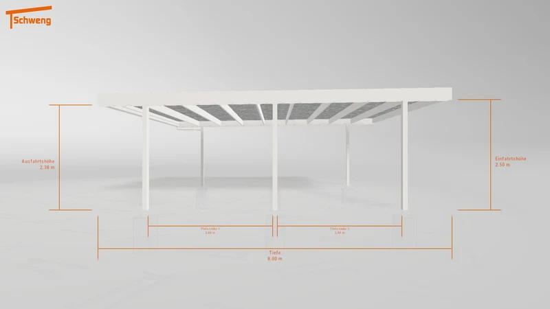 #DE Schweng Flachdachcarport C600 (ID rjndqz)