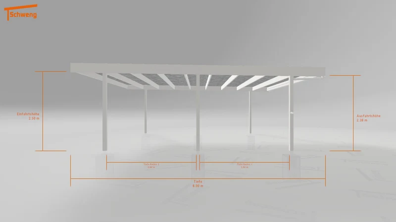 #DE Schweng Flachdachcarport C600 (ID rjndqz)