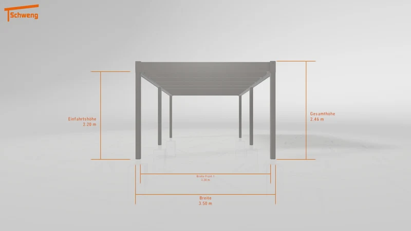 #DE Schweng Flachdachcarport C600+ (ID 77bd22)