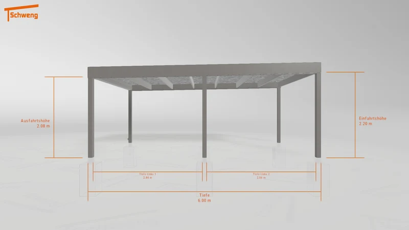 #DE Schweng Flachdachcarport C600+ (ID 77bd22)