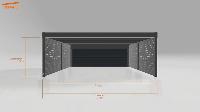#DE Schweng Flachdachcarport C600+ (ID w3xvg7) #MTG