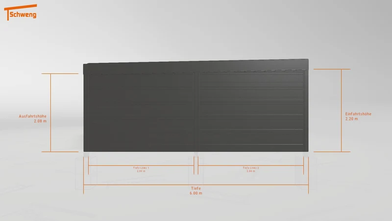 #DE Schweng Flachdachcarport C600+ (ID w3xvg7) #MTG