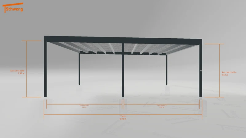 #DE Schweng Flachdachcarport C600+ (ID v47vbp) #MTG
