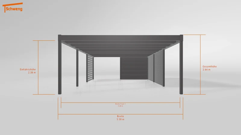 #DE Schweng Flachdachcarport C600+ (ID mj244v) #MTG