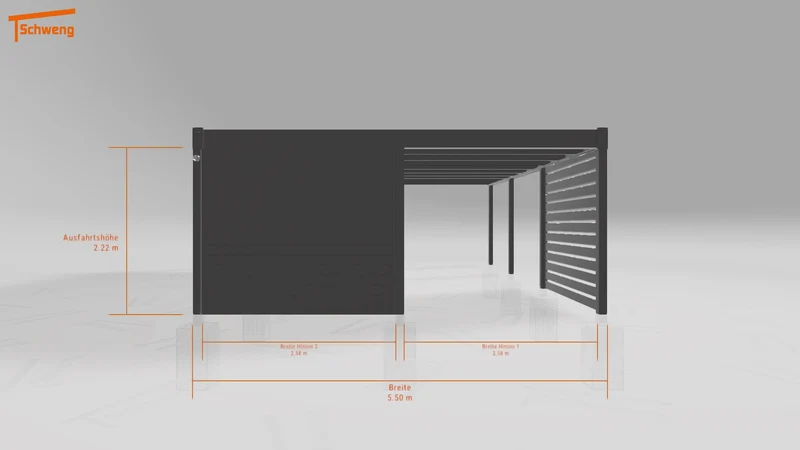 #DE Schweng Flachdachcarport C600+ (ID mj244v) #MTG
