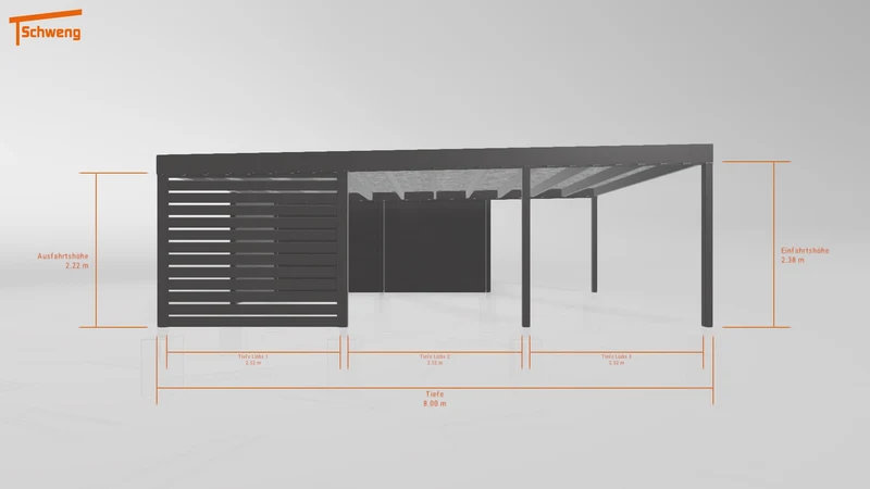 #DE Schweng Flachdachcarport C600+ (ID mj244v) #MTG