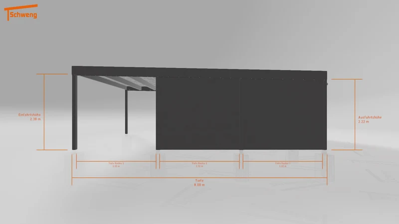 #DE Schweng Flachdachcarport C600+ (ID mj244v) #MTG