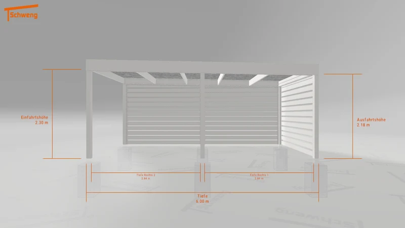 #DE Schweng Flachdachcarport C600 (ID g759vq) #MTG