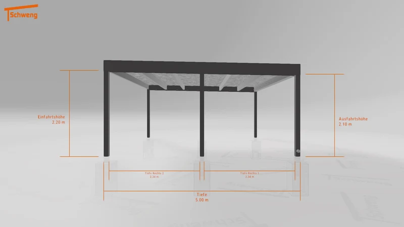 #DE Schweng Flachdachcarport C600+ (ID jj8kbb) #MTG