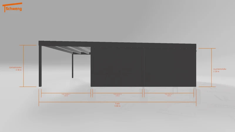 #DE Schweng Flachdachcarport C600+ (ID 5mz22q) #MTG
