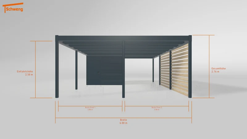 #DE Schweng Flachdachcarport C600+ (ID w3xvq4) #MTG