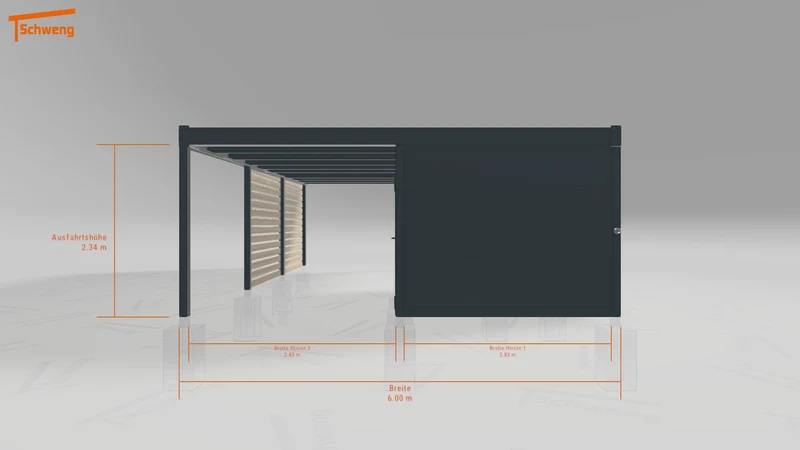 #DE Schweng Flachdachcarport C600+ (ID w3xvq4) #MTG