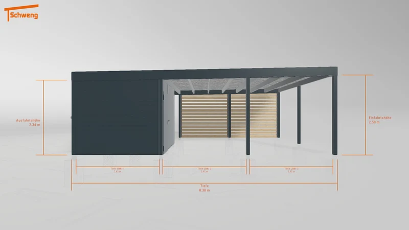 #DE Schweng Flachdachcarport C600+ (ID w3xvq4) #MTG