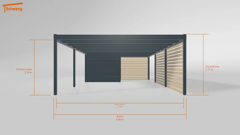 #DE Schweng Flachdachcarport C600+ (ID g75n7p) #MTG
