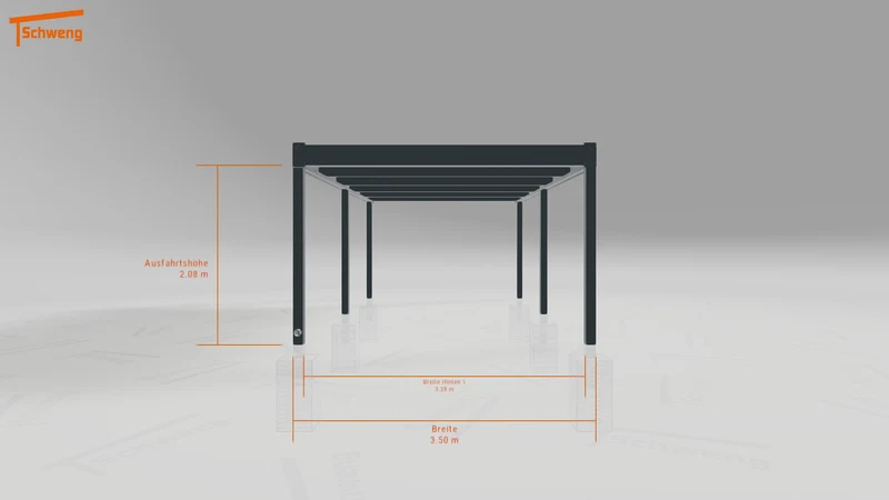 #AT Schweng Flachdachcarport C600 (ID ygj3v7)