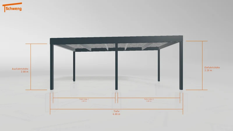 #AT Schweng Flachdachcarport C600 (ID ygj3v7)