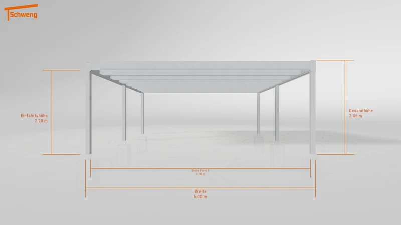 #DE Schweng Flachdachcarport C600 (ID dvn948)