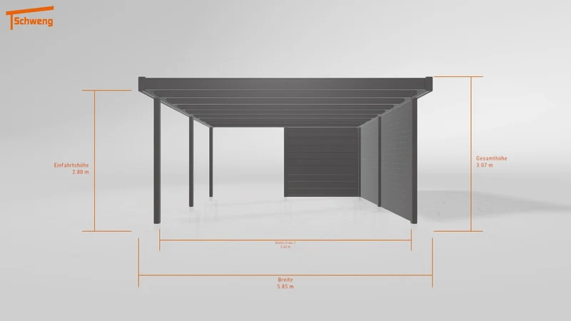 #DE Schweng Flachdachcarport C600+ (ID ygj3j7) #MTG
