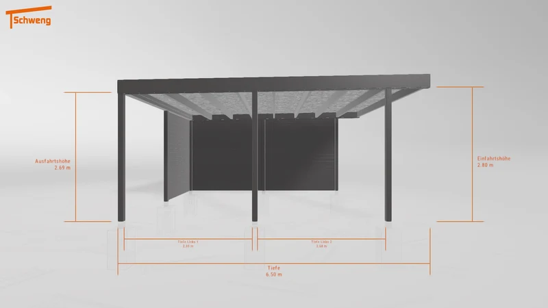 #DE Schweng Flachdachcarport C600+ (ID ygj3j7) #MTG