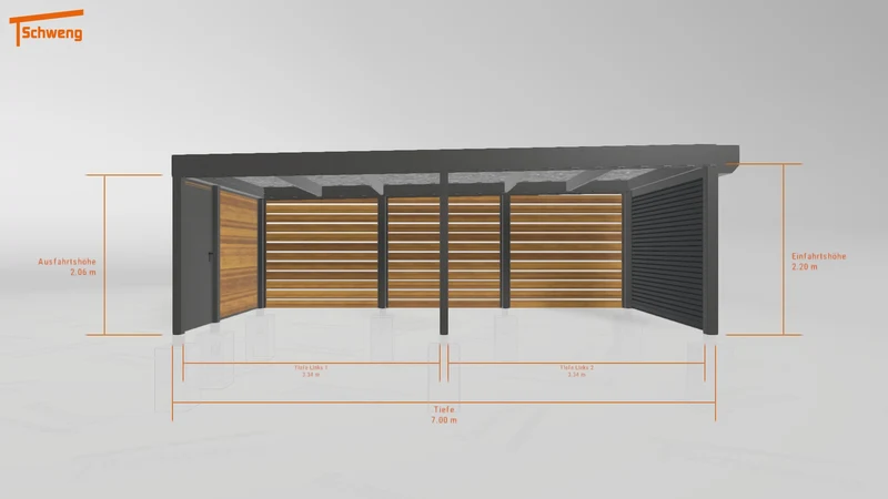 #DE Schweng Flachdachcarport C600 (ID qdvpr8) #MTG