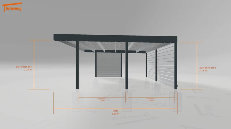 #DE Schweng Flachdachcarport C600 (ID 9wv2v7) #MTG