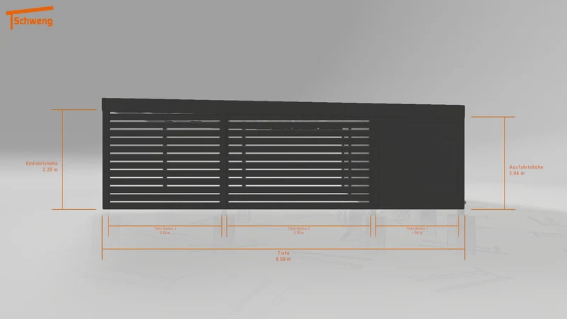 #DE Schweng Flachdachcarport C600 (ID v47v9r) #MTG
