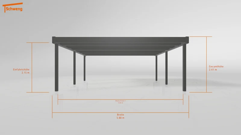 #DE Schweng Flachdachcarport C600 (ID 2q82p9)