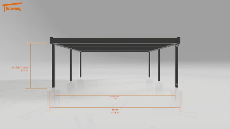 #DE Schweng Flachdachcarport C600 (ID 2q82p9)